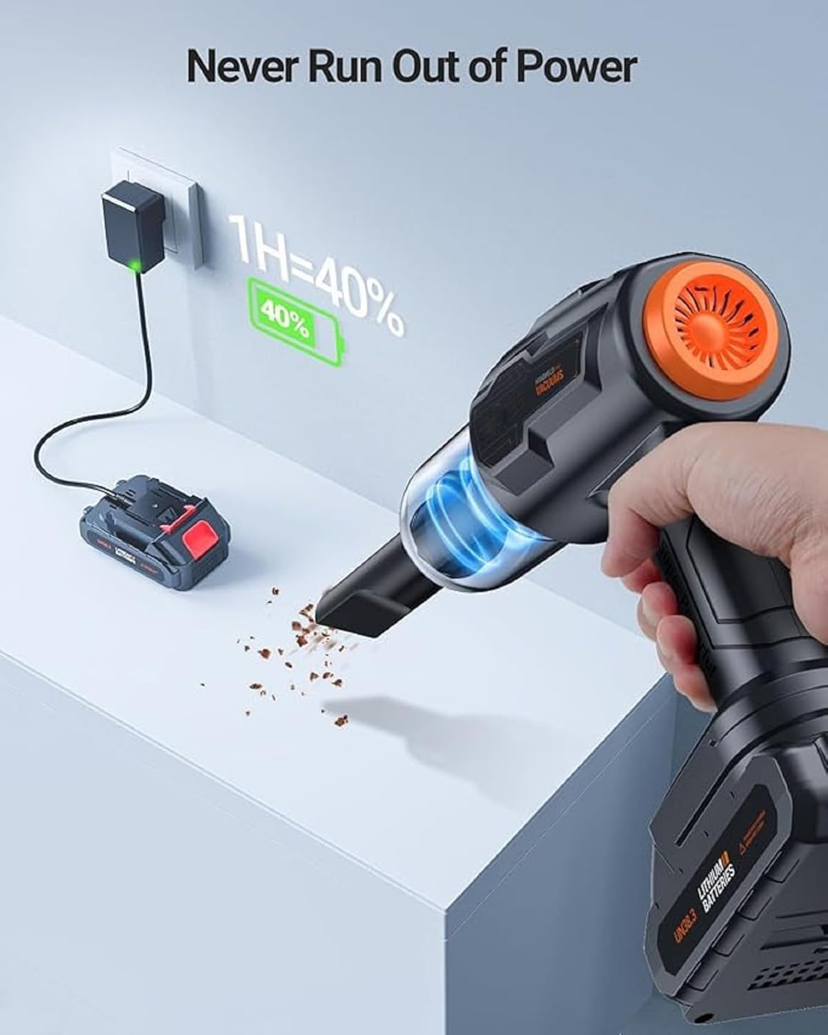 POWERFUL AIR DUSTER AND VACUUM CLEANER