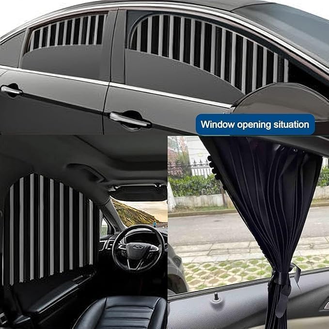 4pcs Universal Fit Magnetic Car Side Window Curtains