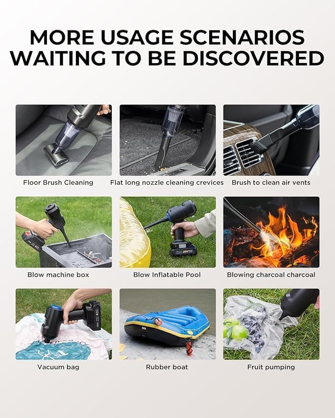 POWERFUL AIR DUSTER AND VACUUM CLEANER