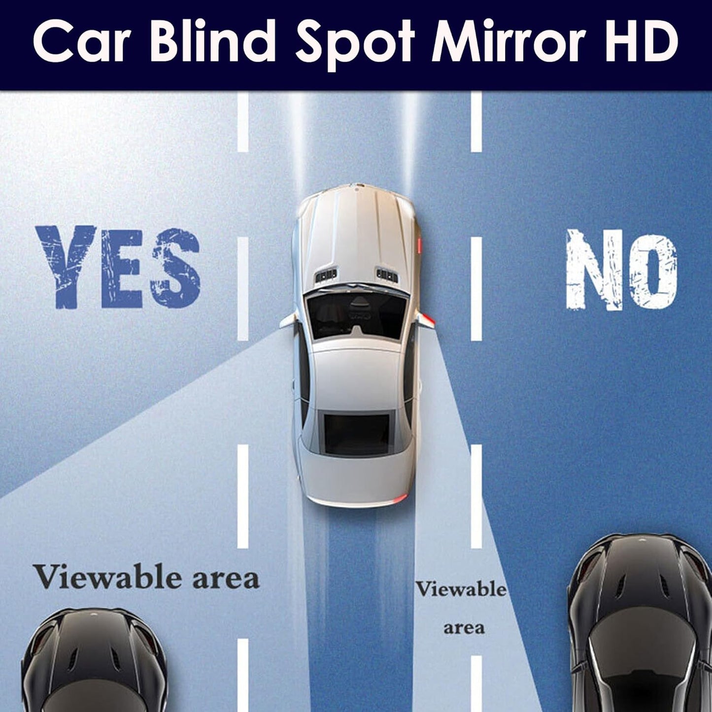Car Glass Mirror Blind Spot, 360° Mirror