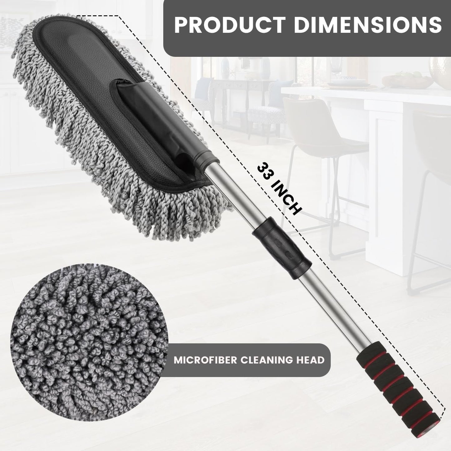 Car Duster, Extendable Long Handle Microfiber