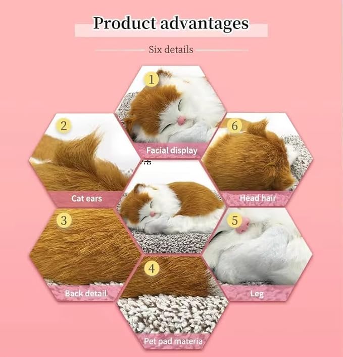 Cute Sleeping Cat for Kids, Car Dashboard Accessories