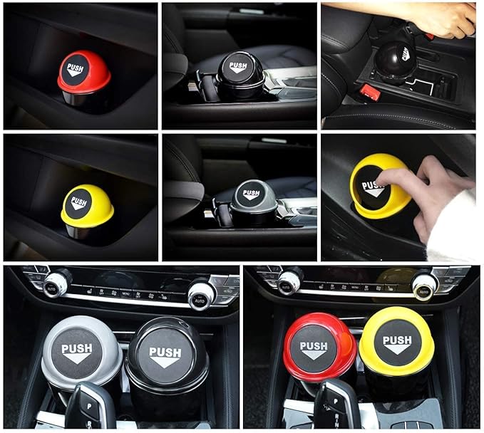 Mini Car Trash Can - Compact Silicon Dustbin for Cars (Plastic)