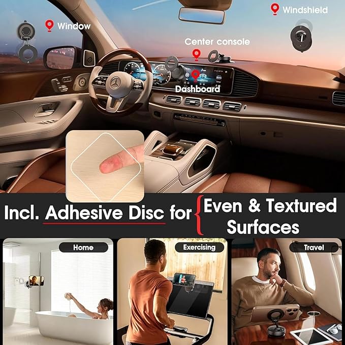 360° Vaccum Magnetic Phones Holder, Magnetic Car Phone Mount