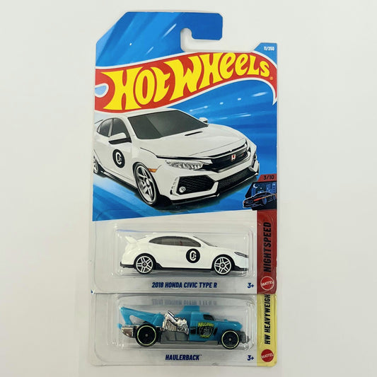 Imported hotweels 2026 - honda civic/haulerback - 2 pc set