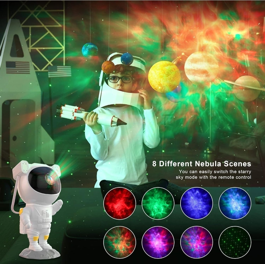Robot Sky Space Stars Light Astronaut Galaxy Projector, Night Lamp, Kids, Projector, Remote Control