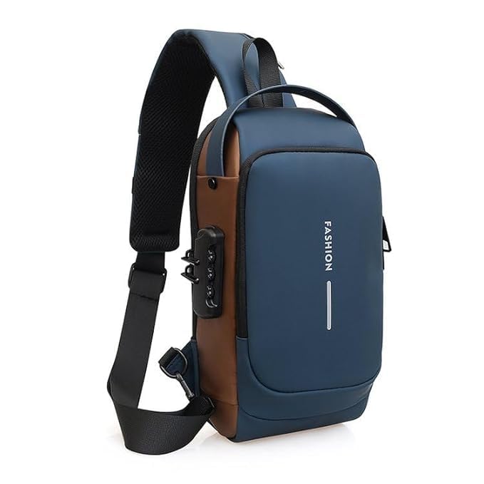 Waterproof Crossbody Sling Bag,Men's Shoulder Bag,  Anti-Theft Chest Bag