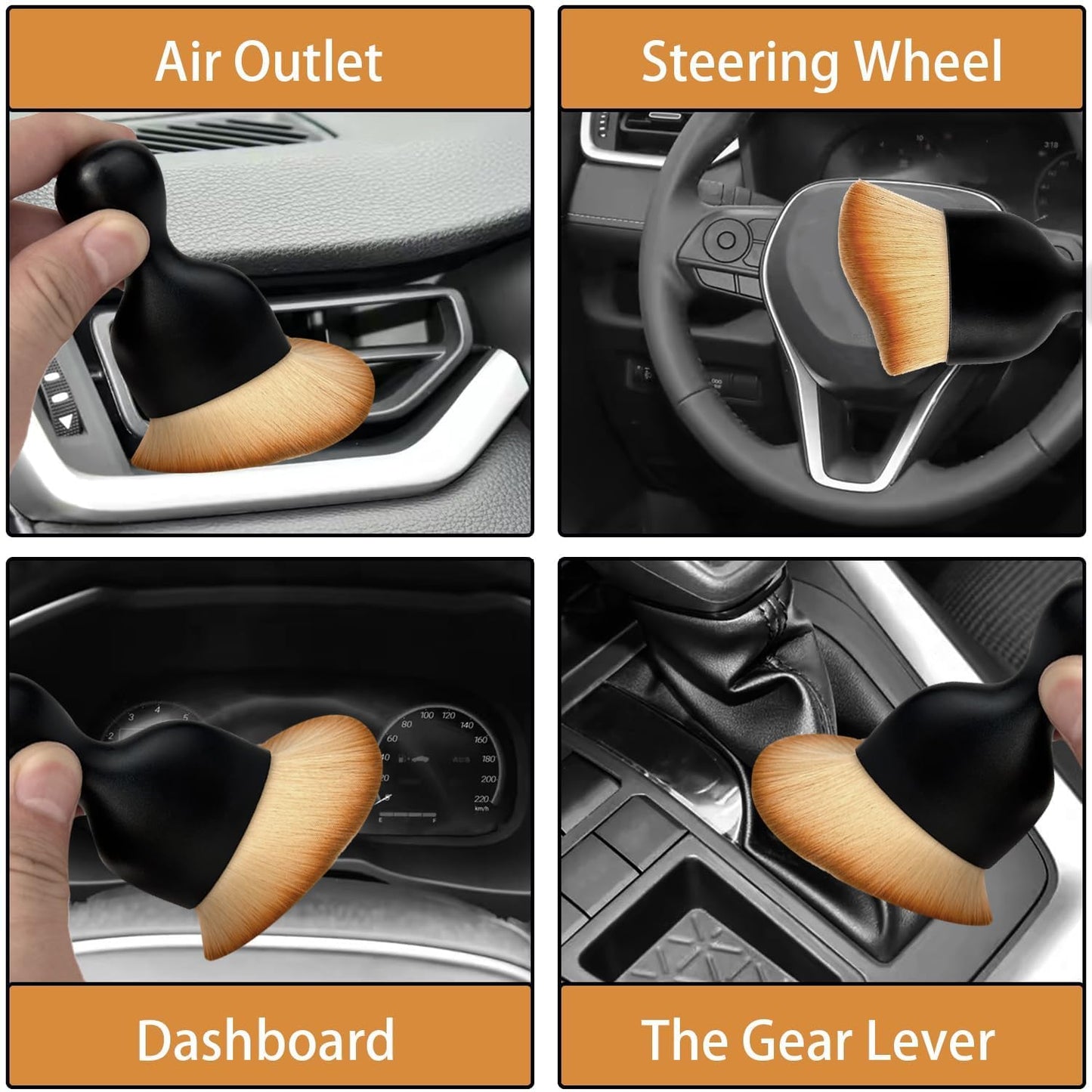 5 PCs Microfiber Car Duster with Long Handle Car Cleaning Brush Exteriror and Interiror Car Cleaning