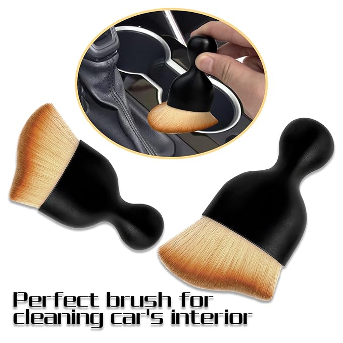 NCar Interior Dust Brush, Auto Detailing Brushes, Soft Bristle Cleaning Brush