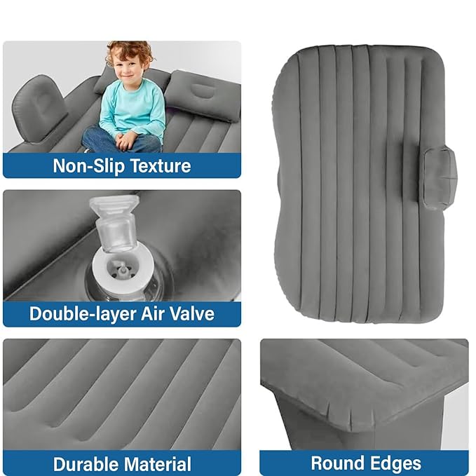 Inflatable Car Bed Air Mattress with Pump & 2 Air Pillows