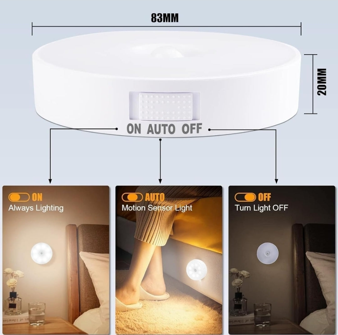 Round shape 8 led motion sensor light