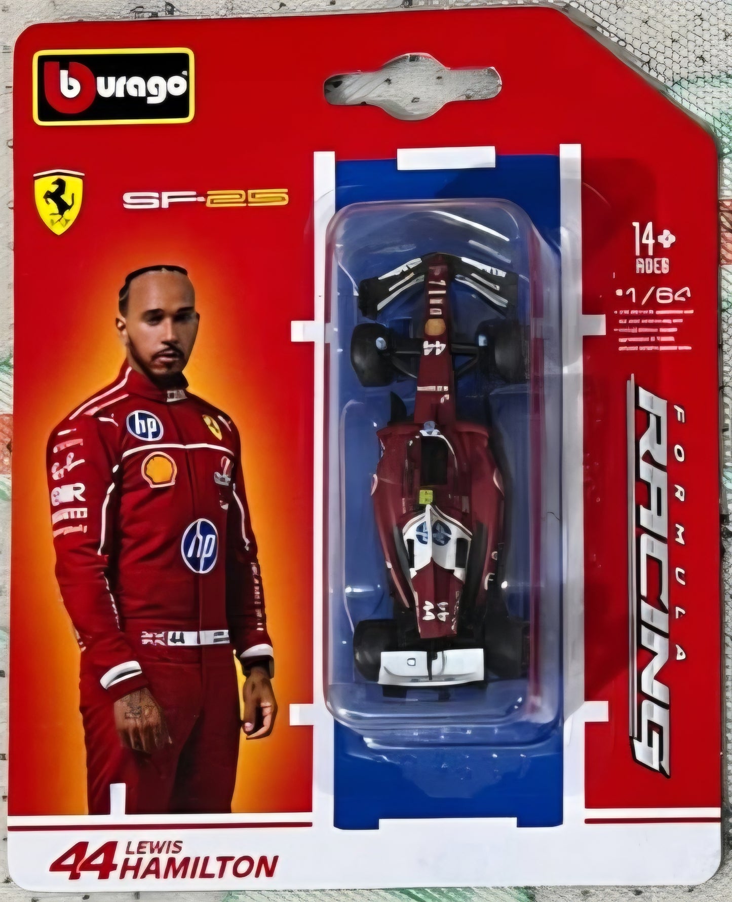 Bburago 1:64 Ferrari SF-25 #44 Lewis Hamilton