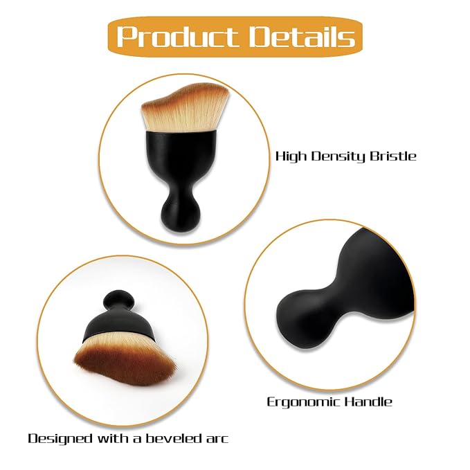 NCar Interior Dust Brush, Auto Detailing Brushes, Soft Bristle Cleaning Brush