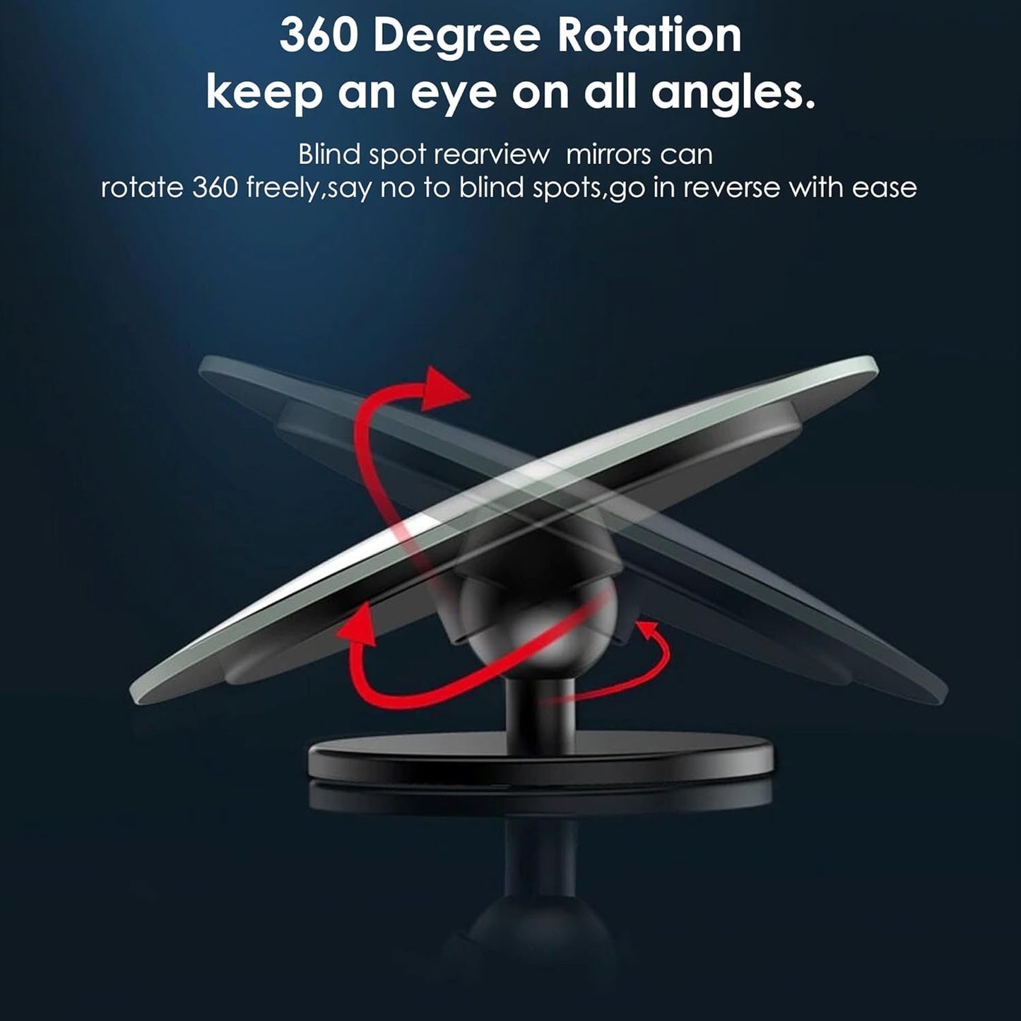 Car Glass Mirror Blind Spot, 360° Mirror