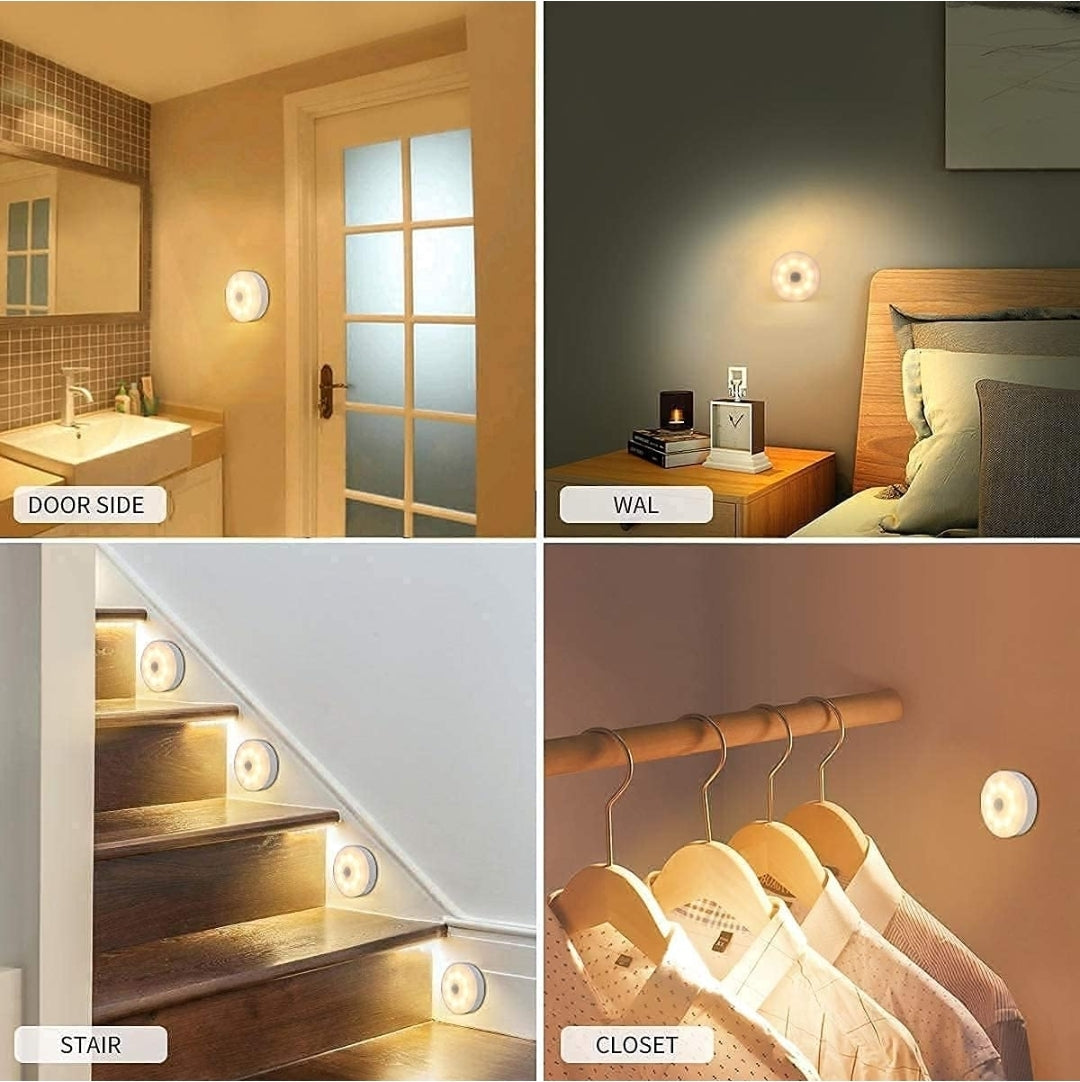 Round shape 8 led motion sensor light