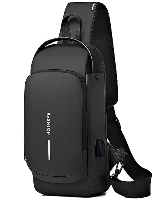 Waterproof Crossbody Sling Bag,Men's Shoulder Bag,  Anti-Theft Chest Bag