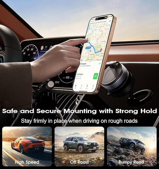 360° Vaccum Magnetic Phones Holder, Magnetic Car Phone Mount